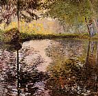 Pond Canvas Paintings - Pond at Montgeron